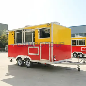 Nuovo popolare camion di cibo completamente attrezzato per la vendita USA europa concessione caffè Vending carrello Mobile cibo rimorchio