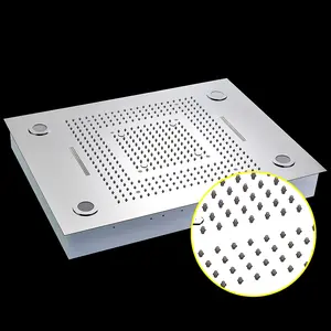 Luxus Badezimmer Niederschlag Dusch köpfe Decke Wasserfall SPA Nebel LED Dusch paneel 6 Wege Thermostat ische Dusche Umlenk armaturen