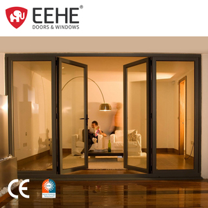 Ehe chống thấm nước tự động bifolding Patio cửa với điều khiển từ xa ban công nhôm hữu cơ cách âm gấp cửa - Product Image 2