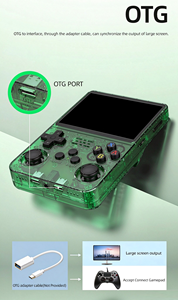 เครื่องเล่นเกมพกพา R36S หน้าจอ IPS 3.5 นิ้ว แบตเตอรี่ใช้งานได้ยาวนาน เครื่องเล่นเกมวิดีโอแบบพกพา สไตล์เรโทรคลาสสิก - Product Image 4