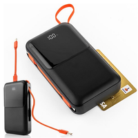 Écran LCD Câble intégré Type C Charge rapide PD22W Power Bank Banks Portable Power Banks 20000Mah