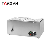 Bain-marie électrique professionnel en acier inoxydable de qualité alimentaire pour soupes et aliments, ensemble de chauffe-plats pour restaurant