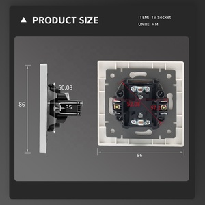 Chất lượng cao 86*86 Mét falames chống cháy PC bảng điều chỉnh tiêu chuẩn Châu Âu treo tường duy nhất nam nữ <span class=keywords><strong>TV</strong></span> điện cắm ổ cắm - Product Image 3