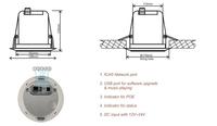 Потолочные IP-колонки HUAYIN&MERLAUD MIP-FP152 с PoE, 15 Вт, материал ABS