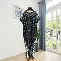Robe longue d'été abstraite à motifs géométriques, style kaftan, pour femmes africaines, décontractée, modeste, pour les vacances à la plage, grande taille
