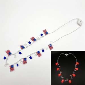Collar Luminoso LED del Día Nacional Americano, Decoración LED con la Bandera del Día de la Independencia, Regalo para Fiestas, Gran Venta en Amazon - Product Image 3