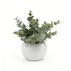 Plante artificielle d'<span class=keywords><strong>eucalyptus</strong></span> <span class=keywords><strong>en</strong></span> <span class=keywords><strong>pot</strong></span> <span class=keywords><strong>en</strong></span> pulpe de papier avec faux sol, fausse verdure, artificiellement parfumée <span class=keywords><strong>pour</strong></span> la décoration de bureau à domicile - Product Image 6