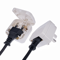 Adaptateur de prise UK, convertisseur de prise EU vers UK, 2 broches vers 3 broches, Europe vers UK, homologation BS CE BS-1363 UKCA