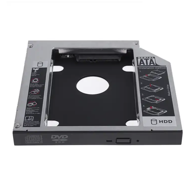 ShuoLe HDD Caddy Universal SATA to SATA 2nd Hdd Caddy 9.5mm for 2.5" SSD Case Hard Disk Drive Enclosure for Laptop