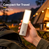Lanterne de camping pliable à batterie lithium rechargeable par USB, lumière LED pour tente, étanche IP55, portable pour l'extérieur, charge par Type-C, bouton de charge