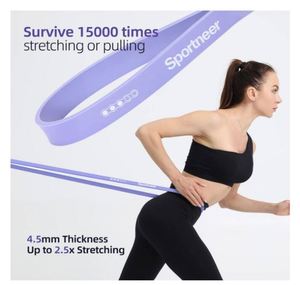 Ceinture de Yoga Élastique en Latex pour Entraînement des Hanches, Bande de Résistance pour Fitness et Squats, Vente Directe Usine - Product Image 4