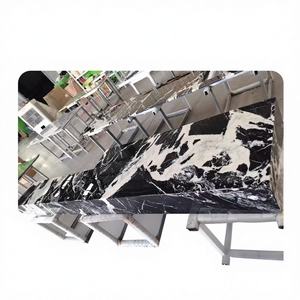 TMZ Marmol Dalle de marbre veine noir et blanc de luxe Design intérieur moderne poli et fond mural - Product Image 1