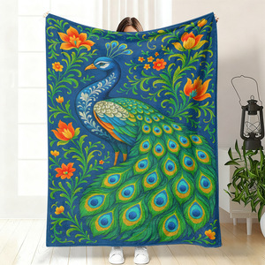Couverture en flanelle à motifs floraux et animaux, couverture de sieste légère et résistante à la décoloration pour chambre à coucher et salon, impression personnalisée OEM OD 2 - Product Image 4