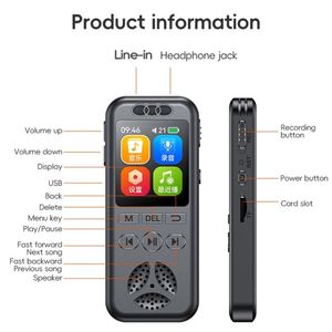 Grabadora de voz digital multifunción, dispositivo portátil de grabación de audio con pantalla a color para reuniones, clases, entrevistas, reproductor MP3 - Product Image 1