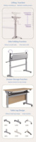 DLT-B004 prix usine pliant moderne personnel de bureau meubles bureau Table de conférence vente chaude haute qualité étudiant Table