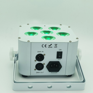 6*18W rgbwaauv ไฟ6in1พาร์แบตเตอร์รี่ LED ไร้สายไฟส่องพื้นฉากหลังสำหรับงานแต่งงานงานเลี้ยงดีเจเวที - Product Image 6