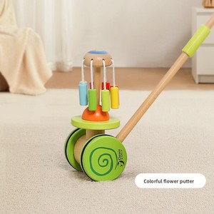 รถเข็นเด็กหัดเดิน Kelaishai แบบไม้ สำหรับเด็กอายุ 3 ปีขึ้นไป ของเล่นเสริมพัฒนาการเด็กเล็ก รับน้ำหนักได้ 10 กก. - Product Image 2