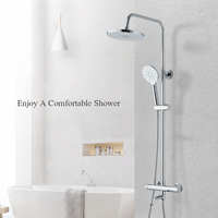 Ensemble de colonnes pour bain de pluie et douche à main montage mural en laiton/SS/ABS pour hôtels appartements extérieurs Villas entrées entrepôt