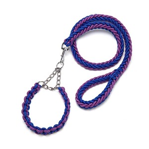 Collier et laisse pour chien à double tissage indestructible de 1.2m de long Collier en nylon pour grands chiens Golden Retriever <span class=keywords><strong>Labrador</strong></span> Outdoor - Product Image 4