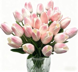 Ramo de Tulipanes Artificiales Hechos a Mano con Sensación de Goma Suave, para Interiores, Hogar, Navidad, Día de San Valentín, Día de la Madre - Product Image 1