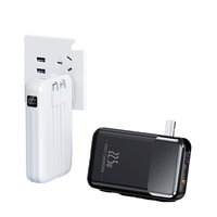 Batterie externe ultra-rapide Type-C 22,5 W au lithium polymère 20000 mAh haute capacité avec câble intégré pour la vente en gros