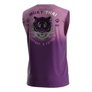 T-shirt de Muay Thai de sublimation de qualité supérieure et tendance, vêtements de boxe originaux, gilet de sport UFC, portefeuille - Product Image 2