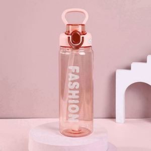 Large-Capacity Reusable Food Safe Transparent Solid Color PC Plastic Fitness One-Button Water <b>Bottle</b> Straw Water <b>Bottle</b> With - Product Image 5