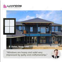 Ventanas Abatibles de Aluminio de Estilo Americano Clásico Luvindow, Fáciles de Limpiar y Duraderas para Casas de Campo Americanas