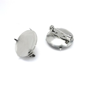 Soporte de broche de acero inoxidable, cierre redondo hueco para accesorio de corsage, componente de joyería de moda unisex - Product Image 3