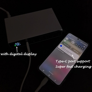 Pantalla digital LED goteo automático <span class=keywords><strong>6</strong></span> puertos potencia máxima 140W USB C PD cargadores súper rápidos - Product Image 4