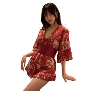 <span class=keywords><strong>Kimono</strong></span> sexy <span class=keywords><strong>grande</strong></span> <span class=keywords><strong>taille</strong></span> pour filles rondes, décolleté profond, tentation, imprimé <span class=keywords><strong>japonais</strong></span>, tenue de lit fine, uniforme - Product Image 1