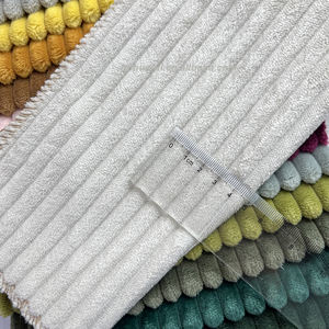 Vendita Diretta Fabbrica - Tessuto in <span class=keywords><strong>Velluto</strong></span> Jacquard Liscio 100% Poliestere Lavorato a Maglia 100D Leggero Effetto Corduroy per Tappezzeria - Product Image 2