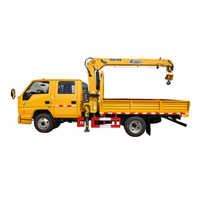 Camion-grue à flèche droite hydraulique JMC Shunda 3.2T 4x2, grue mobile à double rangée 5 places pour réparation électrique