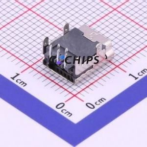 UX-150-ARG4 USB Connector Bent Lead Through Hole Connector Mini-B USB 2.0 Female Right Angle Insert - Product Image 2