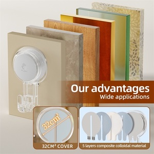 Tige de suspension de salle de bain forte <span class=keywords><strong>sans</strong></span> perceuse avec adhésif en mousse facile à installer maintient les serviettes Robes en toute sécurité <span class=keywords><strong>sans</strong></span> vis crochets - Product Image 6