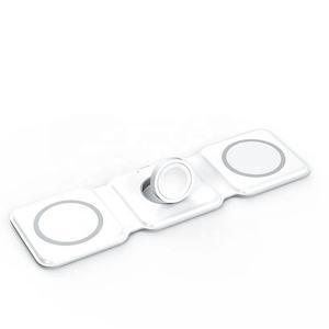 <span class=keywords><strong>Chargeur</strong></span> magnétique sans fil pliable 15W 3 en 1, charge rapide pour écouteurs iPhone iWatch - Product Image 6