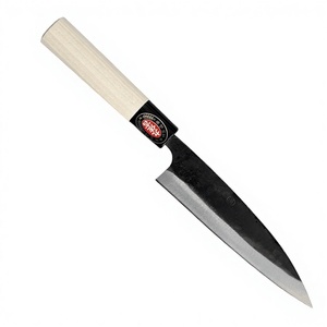 มีดครัวคิวซาคิจิ อาโอกามิ อาจิกิริ ใบมีดเหล็กกล้าคาร์บอน 60-62 HRC ด้ามไม้เมเปิลญี่ปุ่นรักษ์โลก ผลิตในประเทศญี่ปุ่น - Product Image 1