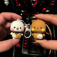 Porte-clés Panda Mignon, Poupée Kawaii Bubu Dudu, Figurine Anime, Jouet, Ornements à Suspendre pour Sac à Dos, Pendentif Mignon, Chaîne de Téléphone Portable, Vente en Gros