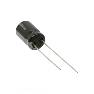Condensador Original de Aluminio con Orificio Pasante 47 uF UVY2A470MPD1TD, 47UF 20% 100V, Tipo TH Radial - Product Image 1