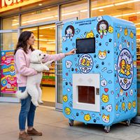 Équipement intelligent de toilettage pour animaux de compagnie, station de lavage automatique 24h/24, machine de bain pour animaux de compagnie à économie d'énergie pour centre commercial