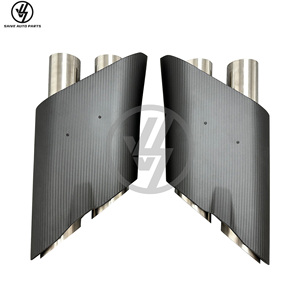 700ท่อไอเสียสไตล์ R ท่อคาร์บอนไฟเบอร์เคลือบด้านสำหรับ Mercedes Benz W464 G63 2019-2024 - Product Image 1