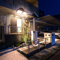 Lampe solaire d'extérieur écologique murale à led avec détecteur de mouvement