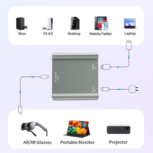 ตัวเมีย4K 60HZ USB C OUT TO Type C HDTV แปลงวิดีโอในอะแดปเตอร์กับ USC สายไฟสำหรับ AR แว่นตา <span class=keywords><strong>PS5</strong></span> rayneo - Product Image 3