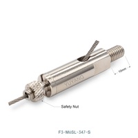 Pince de câble de sortie latérale de câble métallique en acier inoxydable avec verrou de câble