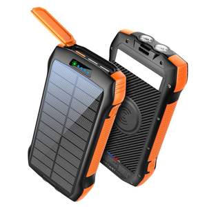 Chargeur solaire portable Db 33500 mAh, batterie externe à charge rapide avec lampe torche étanche pour les aventures en plein air - Product Image 1