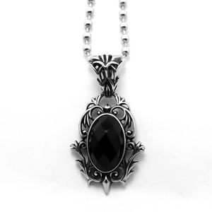 Colgante de Acero Inoxidable con Gema Roja en Forma de Lágrima, Estilo Retro, de la Marca Noble Palace, Joyería para Hombre al por Mayor - Product Image 1