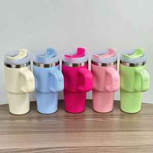 מותאם אישית 14 עוז tumbler עם ידית מיני טרמוס טרמוס תרמית בוזון bpa חינם נירוסטה ילד מים בקבוק טבלר גביע - Product Image 1