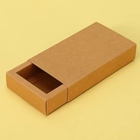 Emballage de thé/café biologique dans une boîte en papier kraft avec fenêtre, forme trapézoïdale, logo personnalisé en couleur pour bougies, portefeuilles, cadres photo