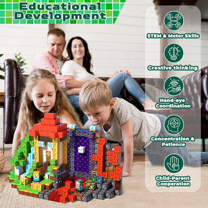 Jouets <span class=keywords><strong>de</strong></span> Blocs <span class=keywords><strong>de</strong></span> Construction Magnétiques Portail Forestier, Cubes Magnétiques, Jouets Magnétiques pour Cadeaux d'Anniversaire Montessori pour Tout-Petits - Product Image 5