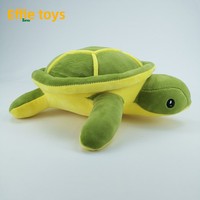 Vente en gros transfrontalière : Grand coussin en peluche tortue de 33 cm, adorable tortue de mer verte en fausse fourrure, jouet en peluche doux avec rembourrage en coton PP